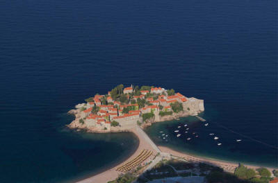 Aman Sveti Stefan - Aerial view