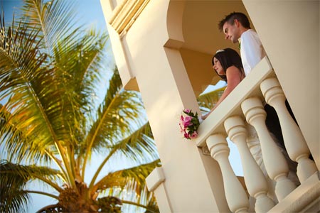 Moments romantiques sur le balcon