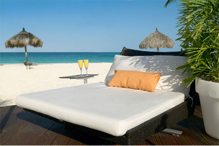 Day bed close to the beach