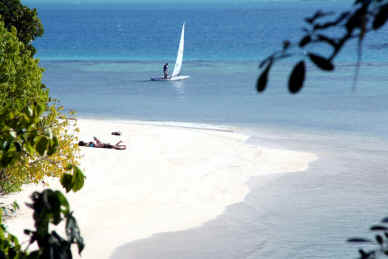 Cerf Island Resort - White sand beach