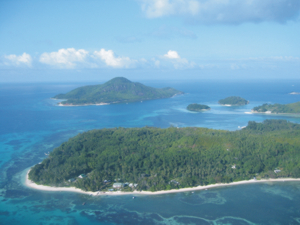 Marine park around Cerf Island