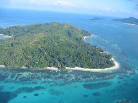 Cerf Island aerial view