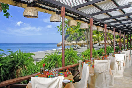 Anse Chastanet - Restaurant de plage