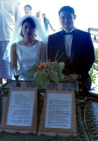 Wedding ceremony in Western dress