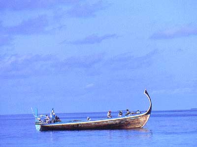 Traditinal Maldivian boat : the Dhoni