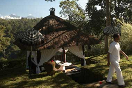 Romantic hideaway picnic near Ubud