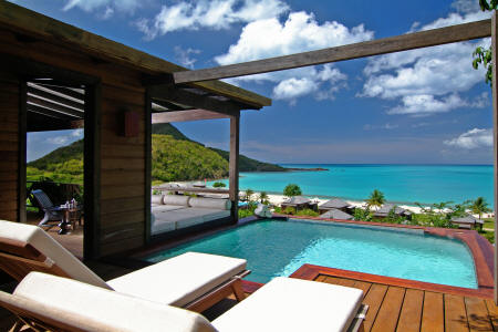 Hermitage Bay, Antigua - Suite avec vue sur la mer des Caraïbes