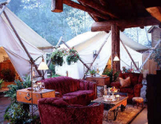 Clayoquot Wilderness Resort - The Bedwell Outpost - Tented outdoor lounge