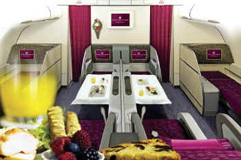 Qatar Airways - Premire Classe dans un Airbus A340