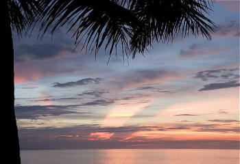 Coucher du soleil sur la mer des Carabes