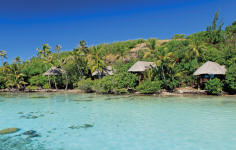 Luxury lodges view from the lagoon