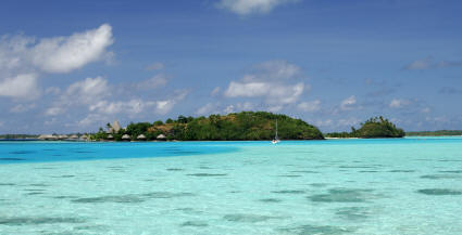 Private Island view from the lagoon