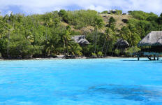 Luxury villa view from the lagoon