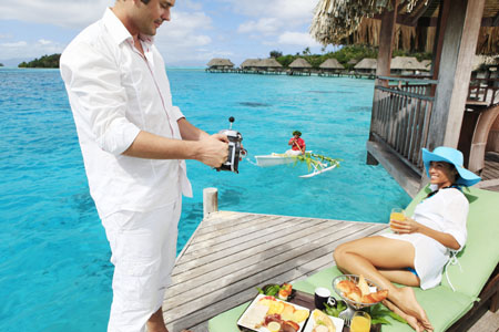 Canoe breakfast in the privacy of your overwater luxury bungalow