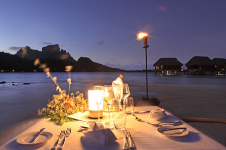 Soire romantique sur la plage