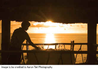 Sunset dinner on the deck