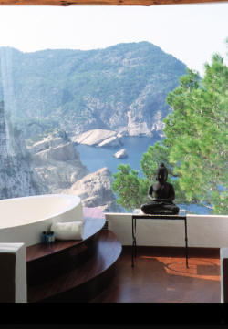 Hotel Hacienda Na Xamena - Bathroom with a stunning view